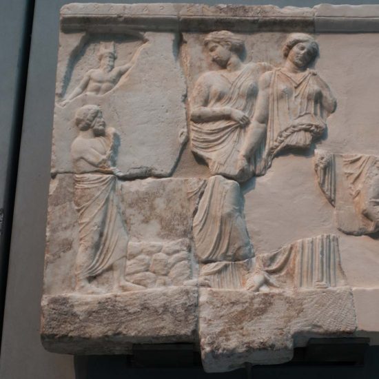 Acropolis Museum Relief depicting Pan and Nymphs